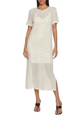 Vestido Vila Adella Bege Para Mulher