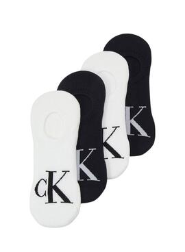 Pack de meias Calvin Klein Footie para homens
