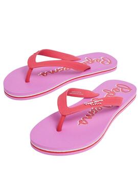 Chinelos Pepe jeans Bay Beach Brand Rosa Para Mulher