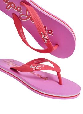 Chinelos Pepe jeans Bay Beach Brand Rosa Para Mulher