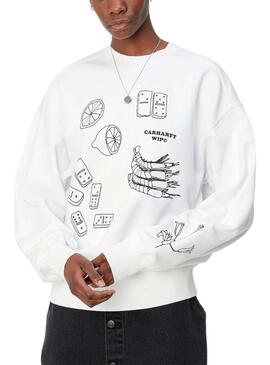 Moletom Carhartt Isis Maria Lunch Branco para Homem