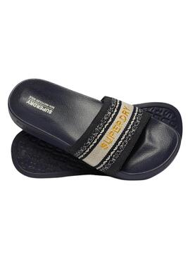 Chinelos Superdry Vegan Webbing Pool Marino para Mulher.