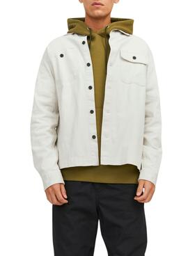 Jaqueta jeans Jack and Jones Classic Ben Branco Roto