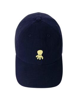 Boné El Pulpo Washed Logo Marinho Para Homem