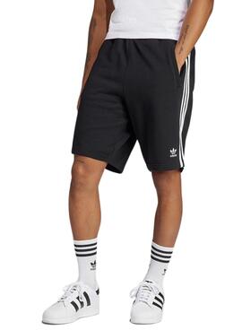 Shorts Adidas Adicolor 3 Listras Preto Para Homens