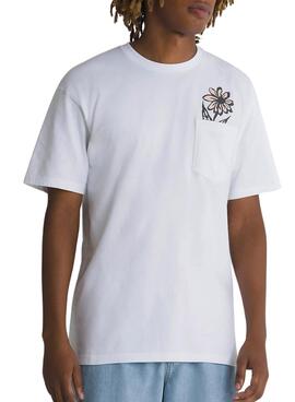 Camisa Vans Brush Petal Branca Para Homem