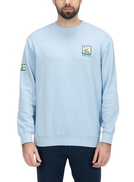 Moletom El Pulpo Patch Estampado Azul Homem