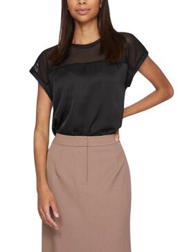 Top Vila Villette Negro Para Mulher