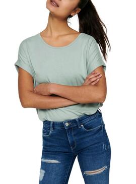 Camiseta Only Moster Turquesa Para Mulher
