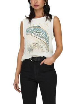 Camiseta Only Flora Branca Para Mulher.
