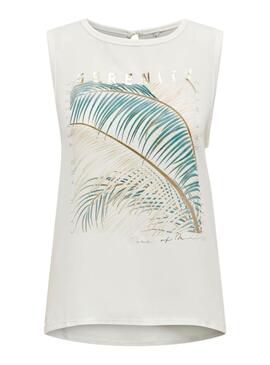 Camiseta Only Flora Branca Para Mulher.