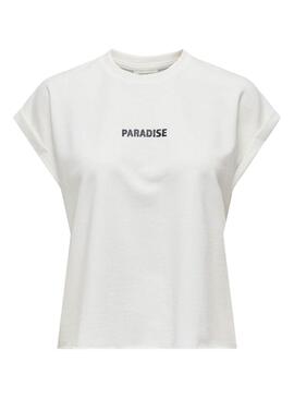 Camiseta Only Lucinda Branca para Mulher.