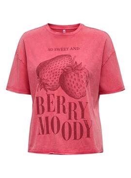 Camisa Only Kinna Fruit Fucsia para Mulher