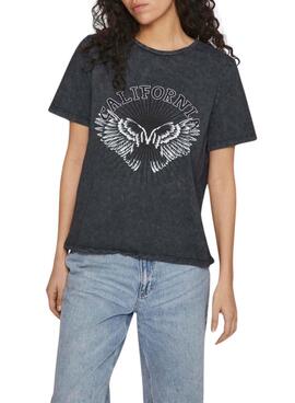 Camiseta Vila Rock California Preta Para Mulher