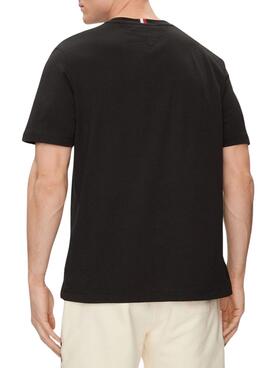 Camiseta Tommy Hilfiger 85 preta para homem.