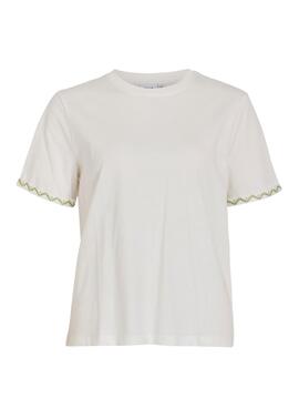 Camisa Vila Sybil Pattern Branca para Mulher.