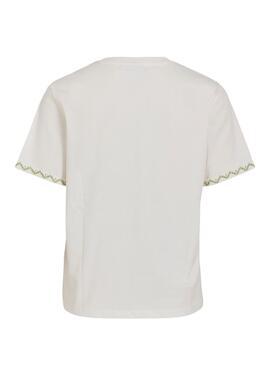 Camisa Vila Sybil Pattern Branca para Mulher.