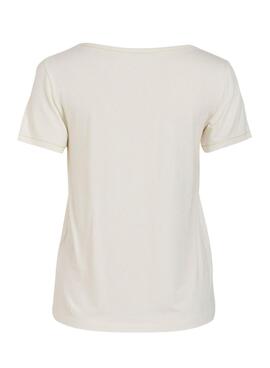 Camiseta Vila Mase branca para mulheres.