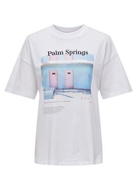Camiseta Only Holly Branca Para Mulher