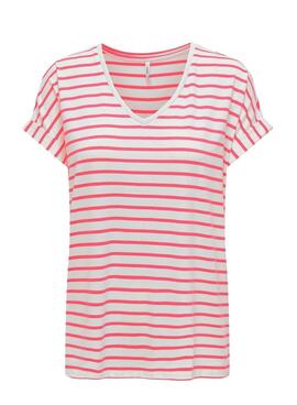 Camiseta Only Moster Rosa Para Mulher