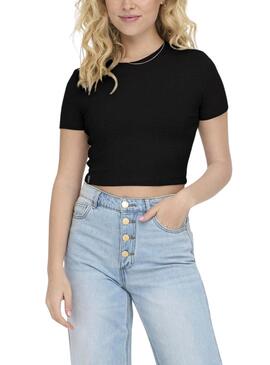 Camiseta Only Betty Preto Para Mulher