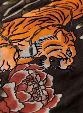 Camiseta Superdry Tatto Graphic Loose Preta para Homem