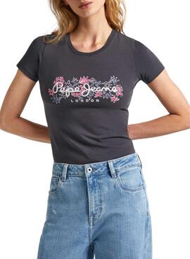 Camiseta Pepe Jeans Korina Cinza para Mulher