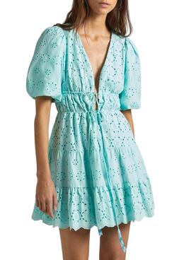 Vestido Pepe Jeans Delia Turquesa para Mulher