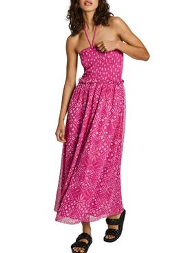 Vestido Pepe Jeans Daleysa Rosa Para Mulher