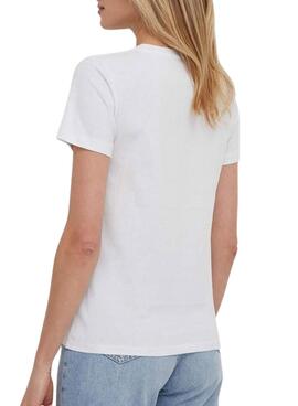 Camiseta Pepe Jeans Kallan Branca para Mulher.