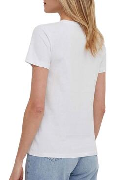 Camiseta Pepe Jeans Kallan Branca para Mulher.