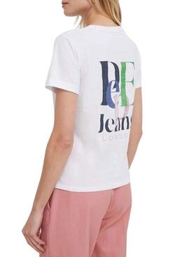 Camiseta Pepe Jeans Jazzy Branca Para Mulher