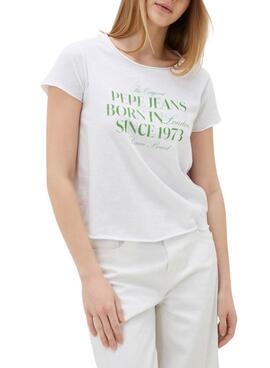 Camiseta Pepe Jeans Jasmine Branco Para Mulher