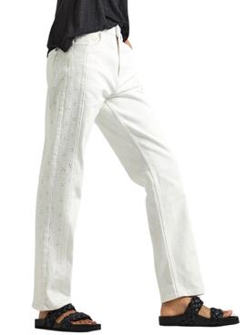 Jeans Pepe Jeans Straight Jeans Branco para Mulher