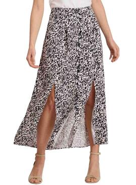 Saia Naf Naf Print Preto para Mulher