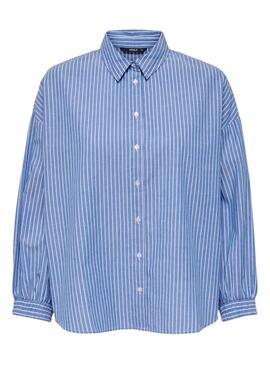 Camisa Only Larja Azul Para Mulher