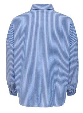 Camisa Only Larja Azul Para Mulher