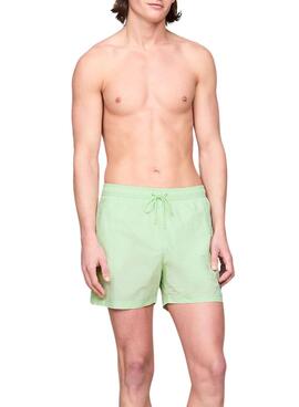 Calções de banho Tommy Jeans Heritage Crinkle Nylon Verde para Homem