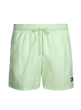 Calções de banho Tommy Jeans Heritage Crinkle Nylon Verde para Homem