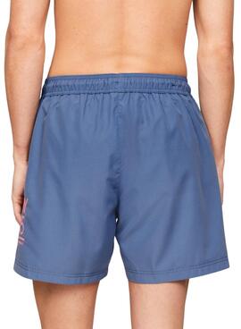 Shorts de banho Tommy Jeans Slim Drawstring Azul Para Homens
