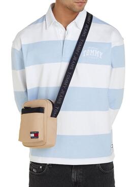 Bolsa Tommy Jeans Daily Reporter Marrom para Homem