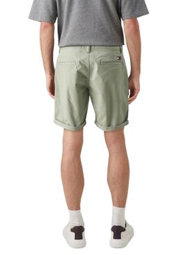 Bermuda Tommy Jeans Scanton Verde para Homem.