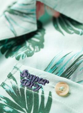 Camisa Superdry Beach Verde Para Mulher.