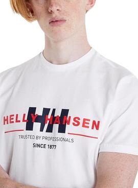 Camiseta Helly Hansen Core Branca para Homem
