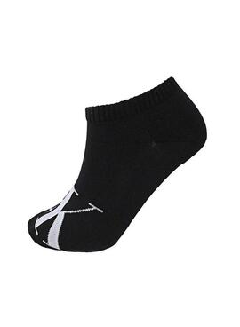 Meias Calvin Klein Sneaker Branco e Preto para Homens
