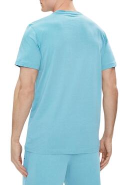 Camisa Calvin Klein Jeans Monologo Azul para Homem.