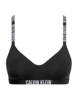 Sutiã bralette Calvin Klein forrado preto para mulher.