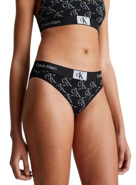 Calcinhas Calvin Klein Litho Preto para Mulher.