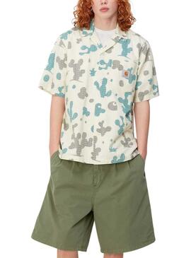 Camisa Carhartt Opus Beige e Verde para Homem