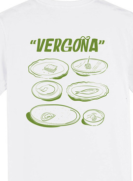 Camiseta Klout Vergonha do Galego Branco para Homem e Mulher